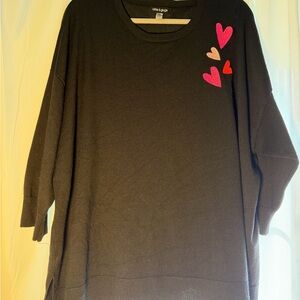Cable & Gauge Black Knit Top